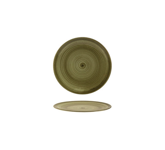 SPIRAL GREEN 26 CM FLAT PLATE