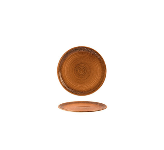 SPIRAL ORANGE 20 CM FLAT PLATE