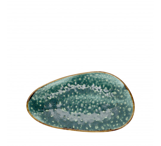 MOON TURQUOISE PLATO LLANO ABSTR 21x12cm