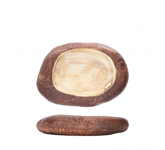 PIEDRAS PLATO LLANO IRATI MARRON 19x13cm