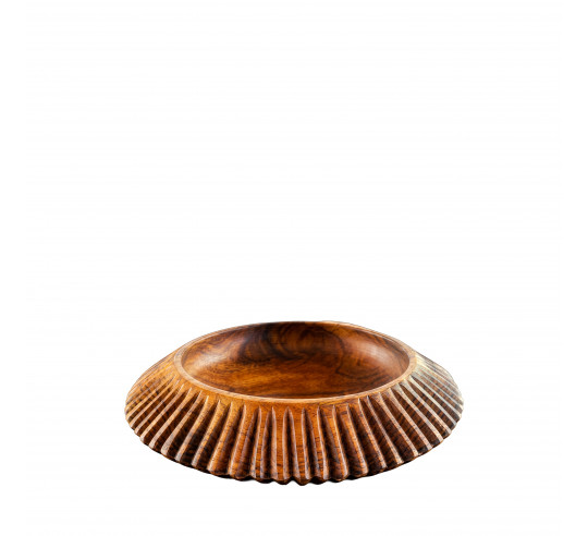 TEAK WOOD BOL ESTRIADO 20 cm h 5cm 157cl