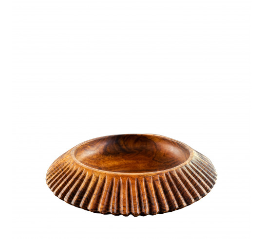 TEAK WOOD BOL ESTRIADO 25 cm h 5cm 245cl