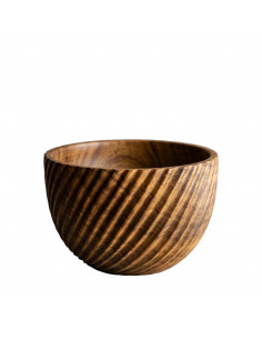 TEAK WOOD SPIRAL BOL 22 cm...