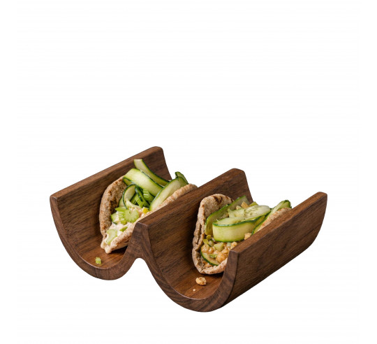 TEAK WOOD SOPORTE TACOS 16 cm h 7 cm