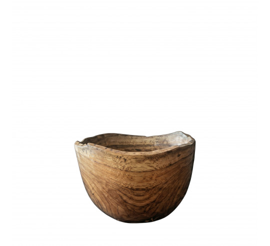 TEAK WOOD RUSTIC BOL 15 cm h 9 cm 159 cl