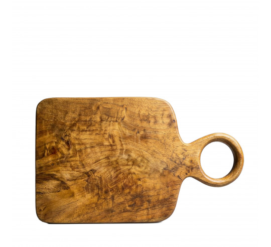 TEAK WOOD TABLA TAPAS C/ASA 18x12 cm