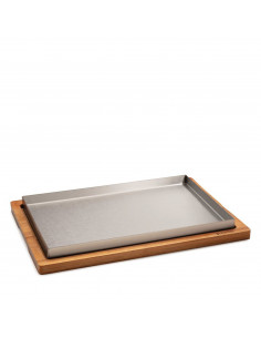 LLAUNA C/BASE MADERA 30x20cm