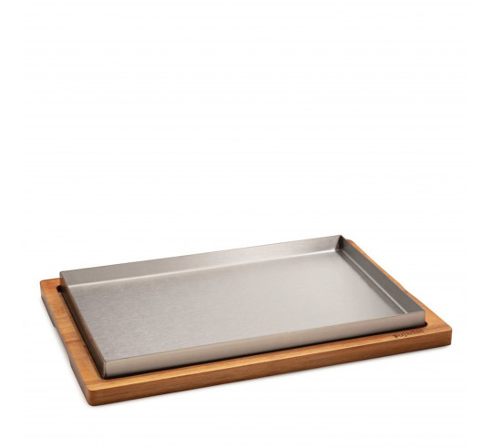 LLAUNA C/BASE MADERA 30x20cm