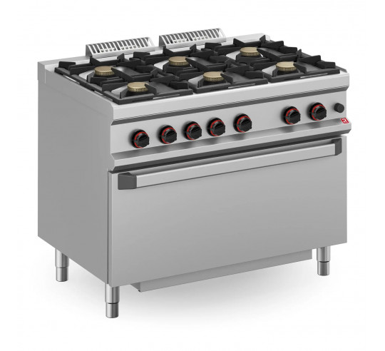 COCINA GAS NEO 700 6 FUEGOS+HORNO MAXI
