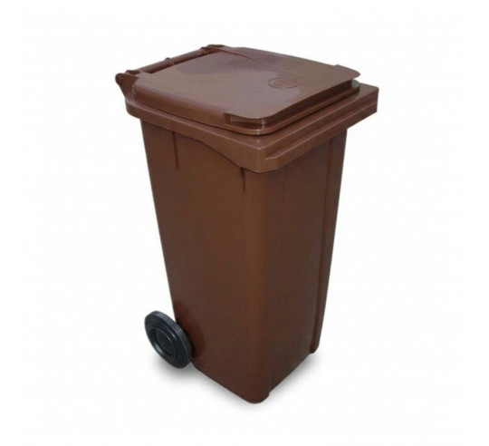 CUBO BASURA KA 120 L MARRON PEDAL+ARO