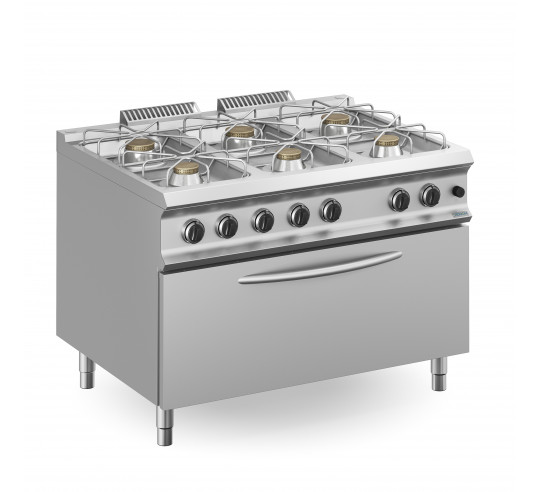 COCINA GAS DEXION 912FGMXXL 6 FUEGOS+T