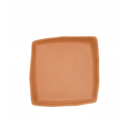IO TERRACOTA PLATO LLANO CUADRADO21x21cm