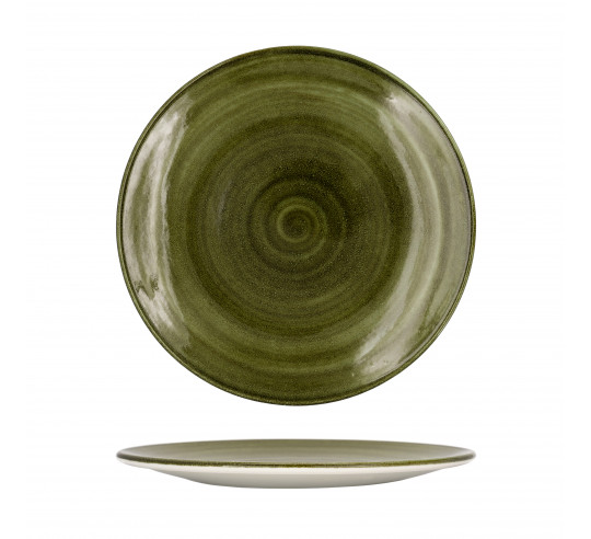 SPIRAL/RUSTIC PLATO LLANO COUP VERDE26cm