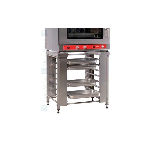 HORNO SALVA PAST. soporte inox con guias