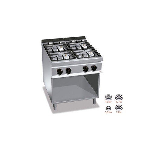 COCINA GAS 4 F MAXIMA 900 C/SOPORTE