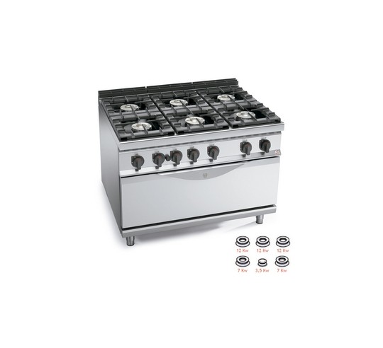 COCINA MAXIMA 900 6 FUEGOS+HORNO MAXI